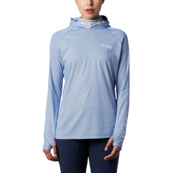 Columbia Hoodie Dames, PFG Tidal Deflector Zero Blauw Grijs, 61LZHAKIE